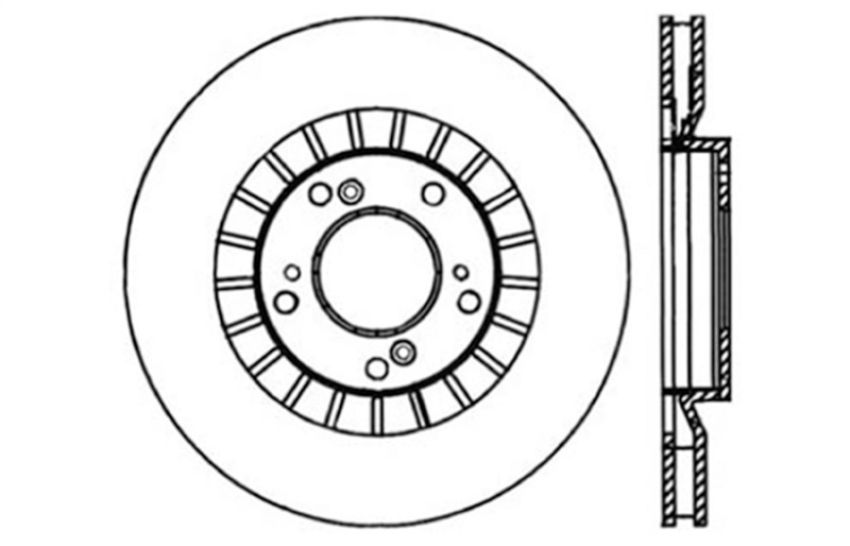 Stoptech 128.40048L 00-09 Honda S2000 Front Drilled Left Rotor