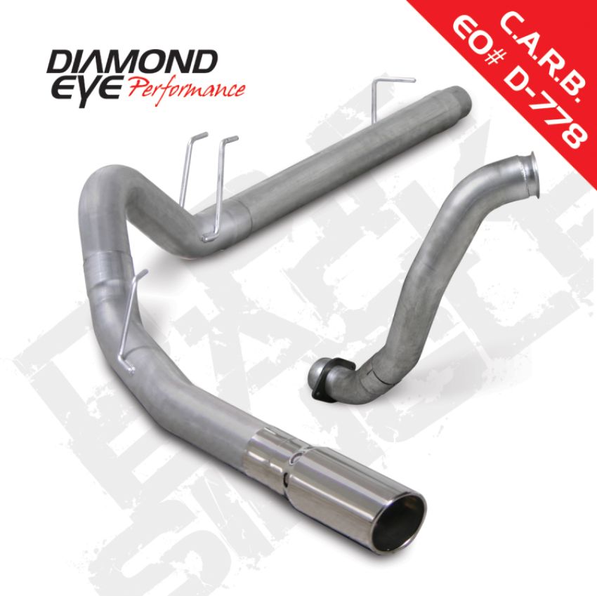 Diamond Eye Performance K4363A Diamond Eye KIT 4in DPF-BACK w/ DP SGL AL 08-10 Ford 6.4L Powerstroke F250/F350