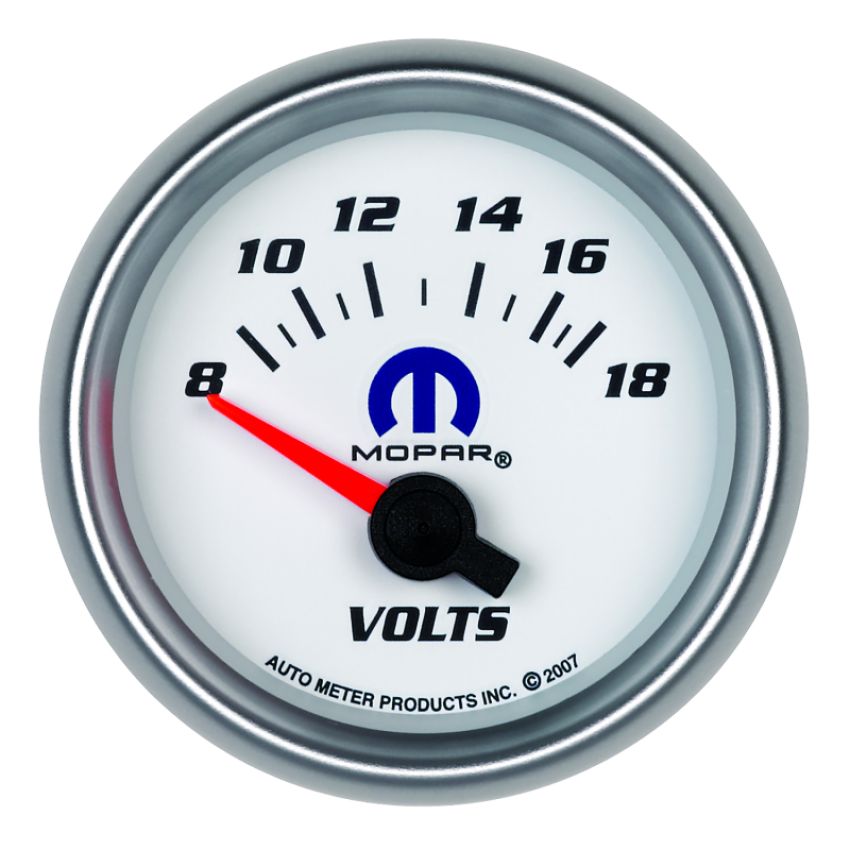 AutoMeter 880035 Mopar 52.4mm SSE 8-18 Volts Voltmeter Gauge