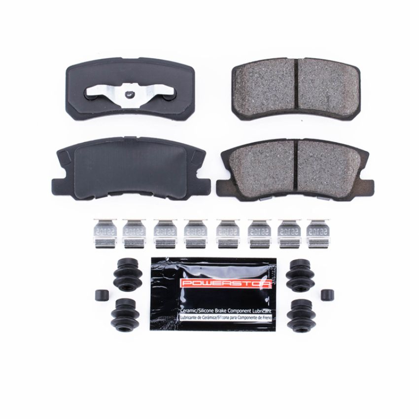 PowerStop Z23-868 PowerStop - Z23 Daily Driver Carbon-Fiber Ceramic Brake Pads with Hardware Kit