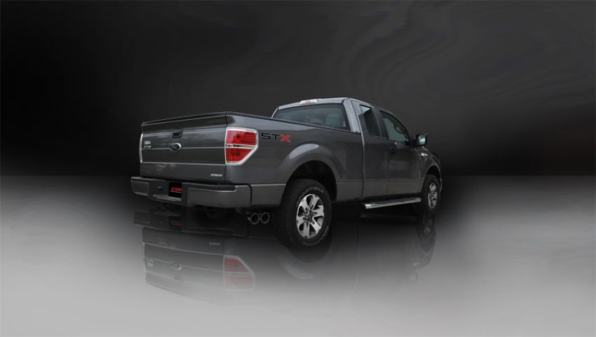 CORSA Performance 14393BLK Corsa 2011-2014 Ford F-150 5.0L V8 Black Sport Cat-Back Exhaust