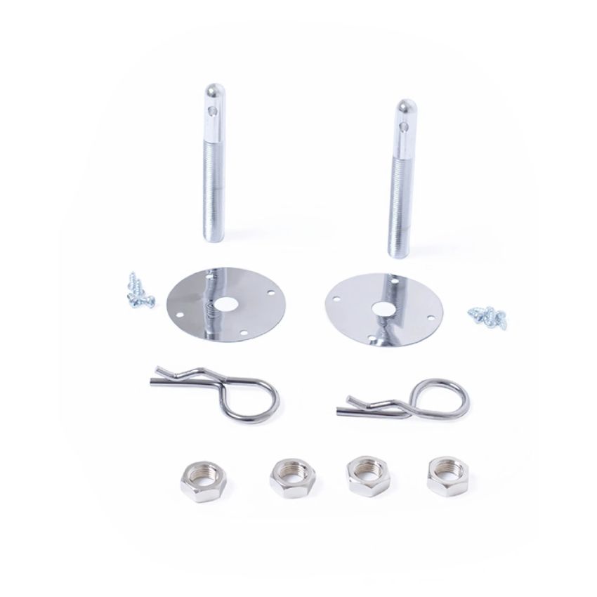 RACING POWER CO-PACKAGED RPCR4051 Chrome Steel Hair Pin H ood Set