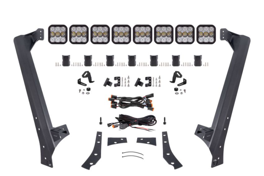 Diode Dynamics DD7224 Jeep JK SS5 Sport CrossLink Windshield - White Combo Lightbar Kit