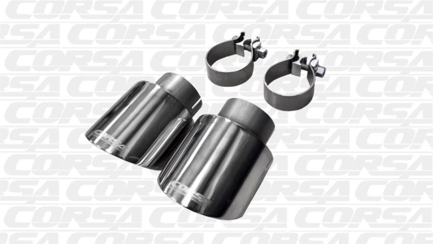 CORSA Performance 14497 Corsa 10-14 Volkswagen R Mk6 Polished Two 4.0in Polished Pro-Series Tips