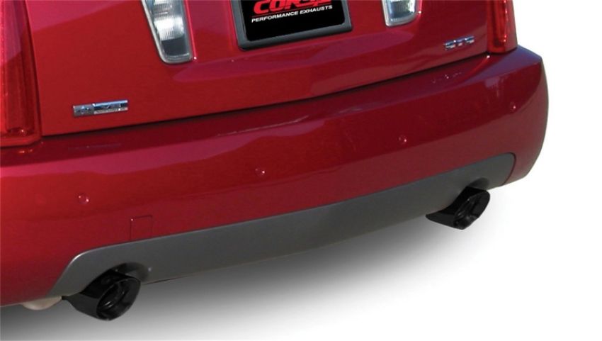 CORSA Performance 14157BLK Corsa 2005-2007 Cadillac STS 4.6L 2.5in Axle-Back Dual Rear w Single 4in Black Pro-Series Tips