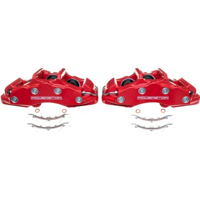 PowerStop S15042 Red Powder Coated Calipers