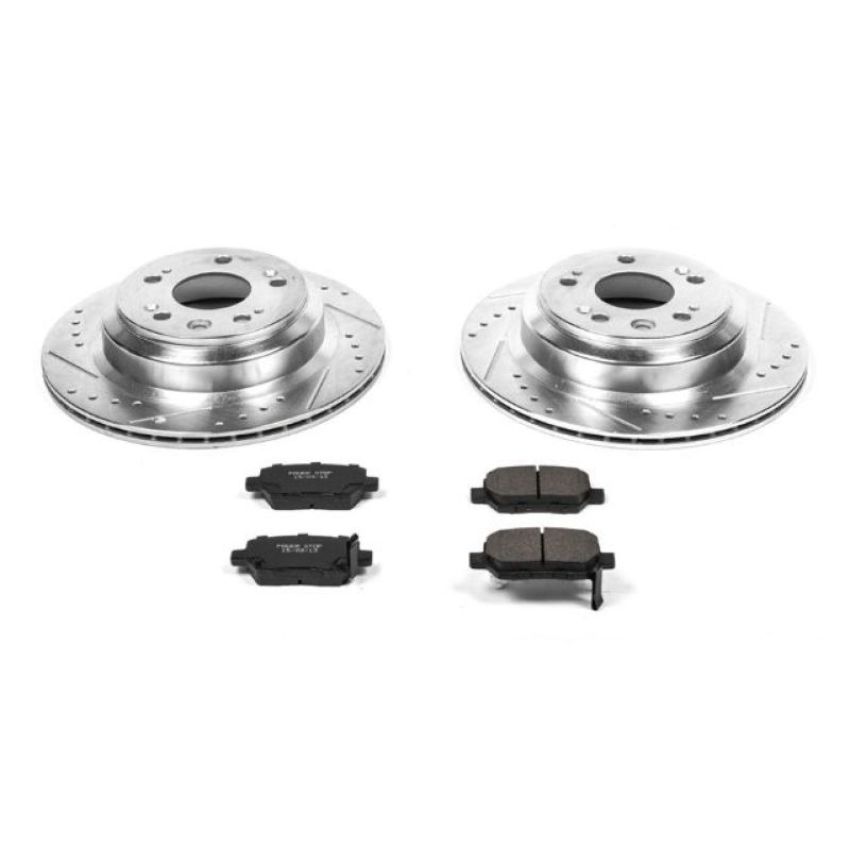 PowerStop K4605 Z23 Daily Driver Carbon-Fiber Ceramic Brake Pad and Drilled & Slotted Rotor Kit