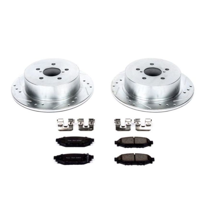 PowerStop K4632 Z23 Daily Driver Carbon-Fiber Ceramic Brake Pad and Drilled & Slotted Rotor Kit