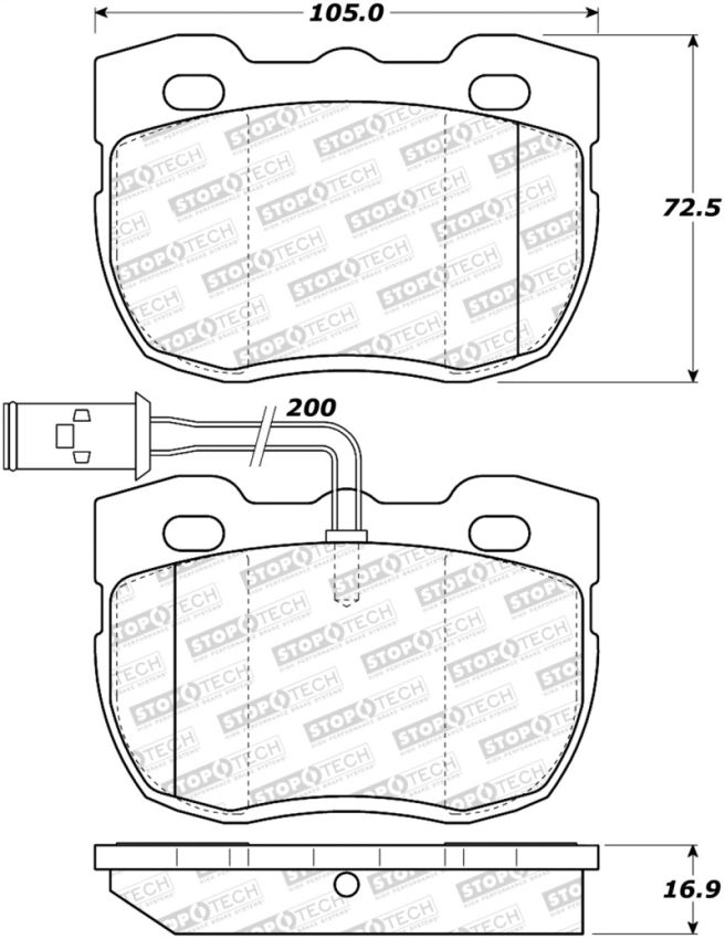 Stoptech 308.05201 Street Brake Pads - Front