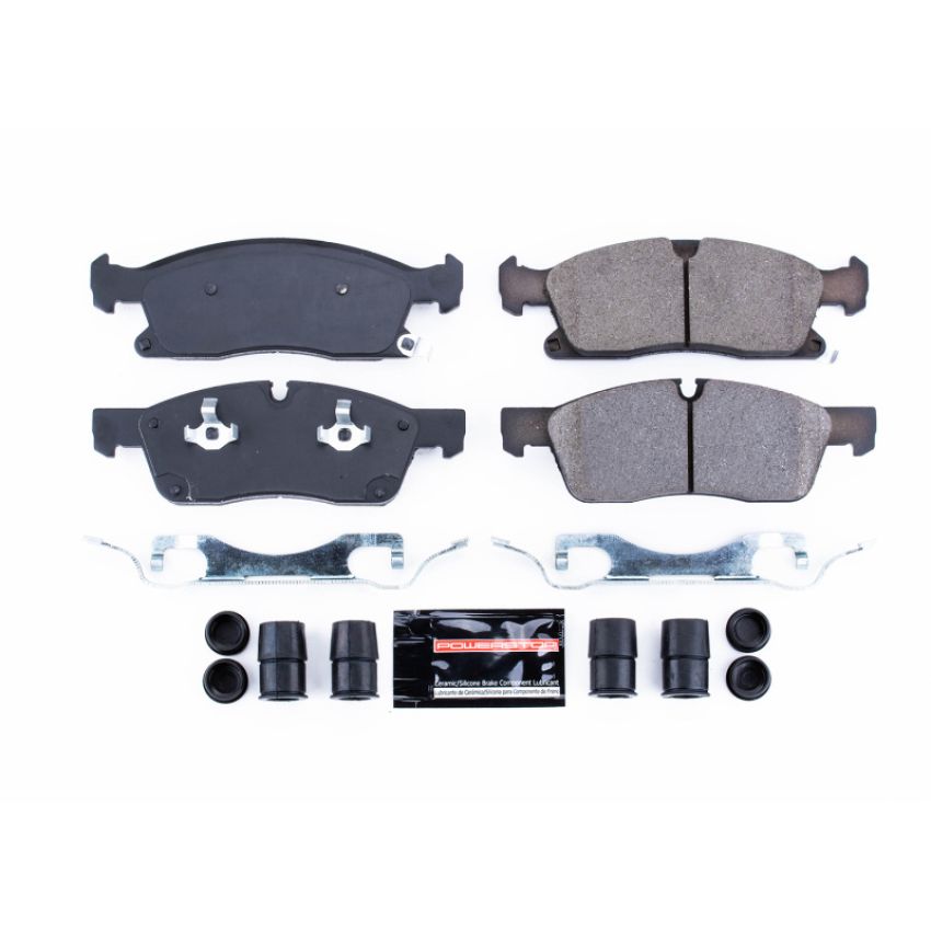 PowerStop Z23-1455 PowerStop - Z23 Daily Driver Carbon-Fiber Ceramic Brake Pads with Hardware Kit