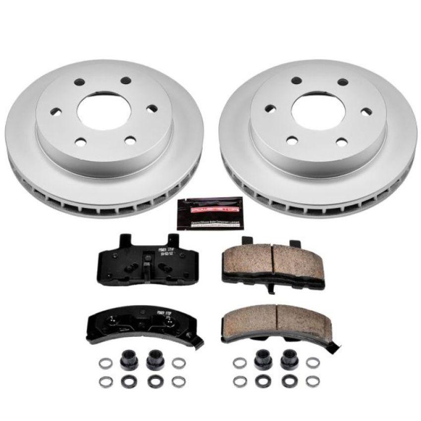 PowerStop CRK1970 Genuine Geomet Coated Rotor and Low-Dust Ceramic Brake Pad Kit