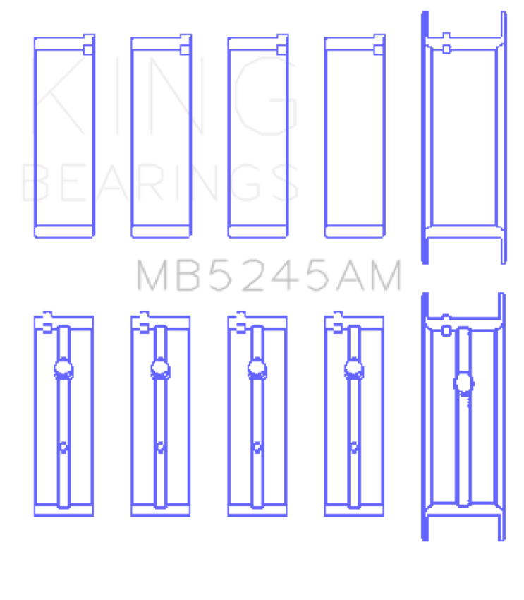 King 91-04 Nissan 146CI/2.4L KA24DE L4 / 89-97 146CI/2.4L KA24E L4  (Size +0.75) Main Bearing Set