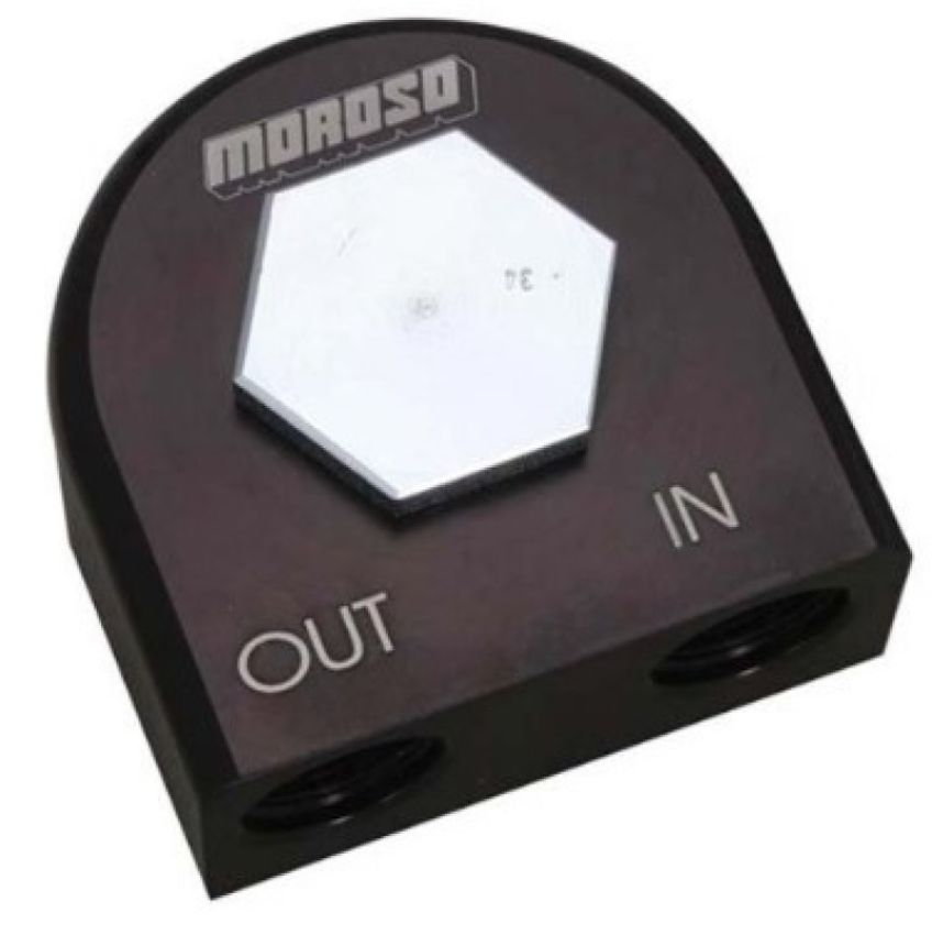 Moroso 23684 Universal Remote Oil Filter Adapter - 90 Degree - 18mm-1.5in Thread