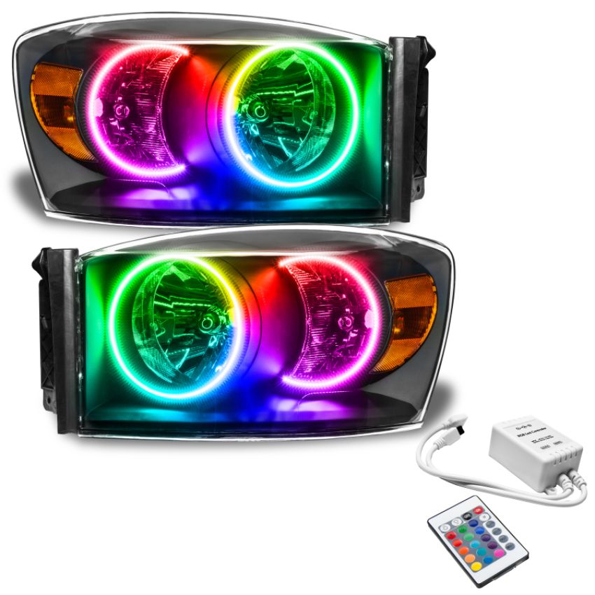 Oracle Lighting 8187-504 SMD Pre-Assembled Headlights, Black Bezel, ColorSHIFT(tm) - Simple