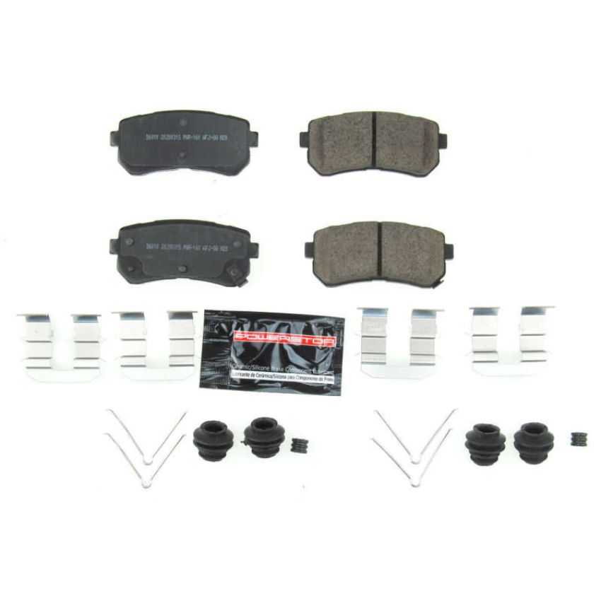 PowerStop Z23-6010 PowerStop - Z23 Daily Driver Carbon-Fiber Ceramic Brake Pads with Hardware Kit