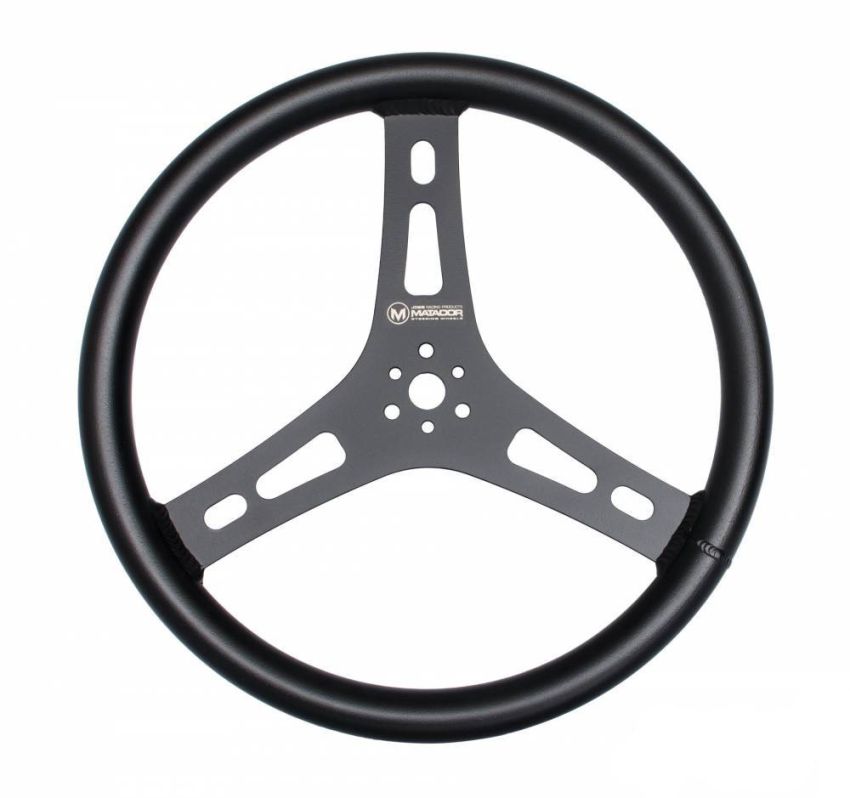 JOES RACING PRODUCTS JOE13550-B Matador Steering Wheel Black 15in Flat