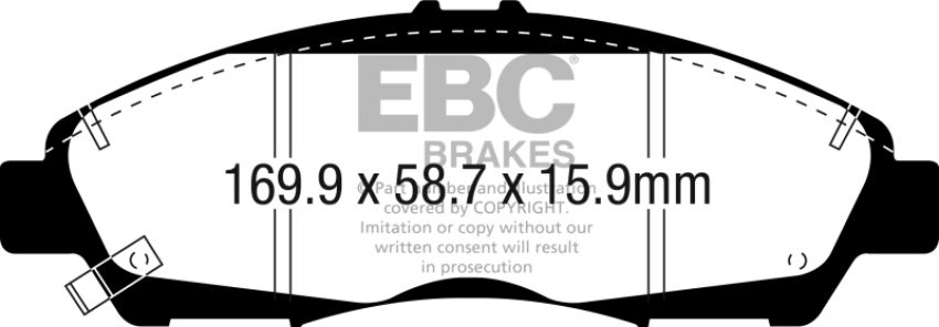 EBC Brakes UD1896 Ultimax OEM Replacement Brake Pads