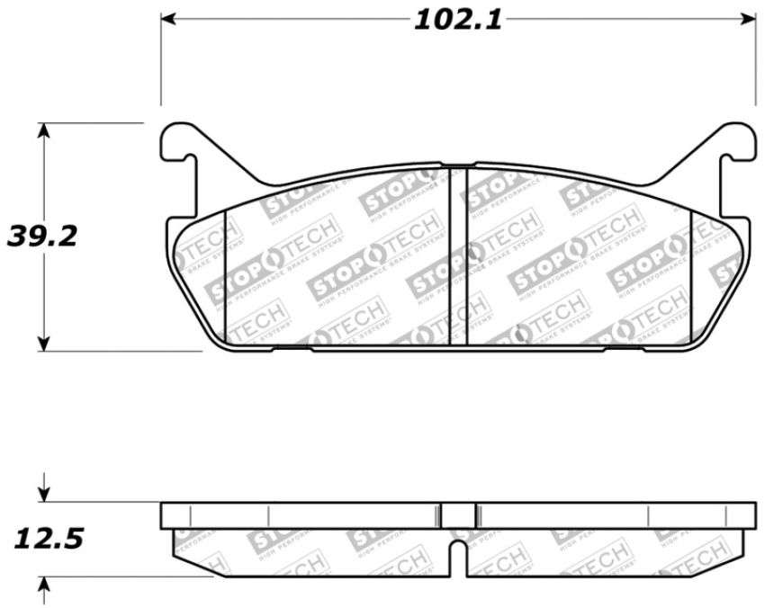 Stoptech 309.04580 Performance 90-93 Mazda Miata Rear Brake Pads D525