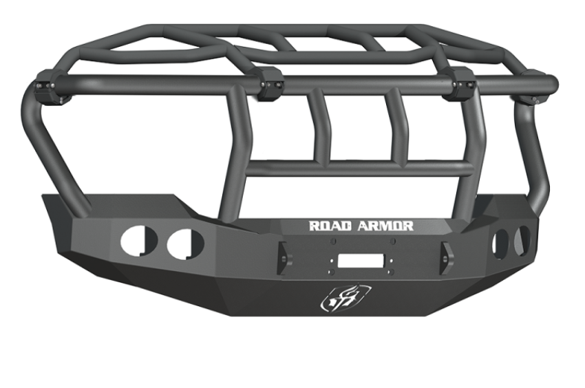 Road Armor 611403B 11-16 Ford F-250 Stealth Front Winch Bumper w/Intimidator Guard - Tex Blk