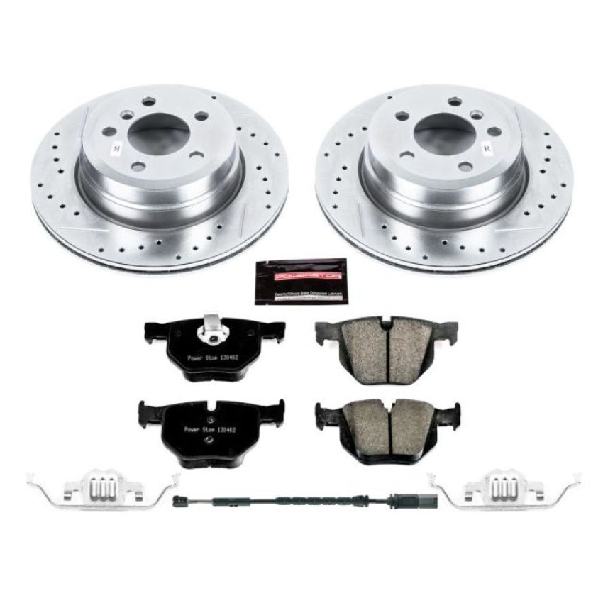 PowerStop K7429 Z23 Daily Driver Carbon-Fiber Ceramic Brake Pad and Drilled & Slotted Rotor Kit