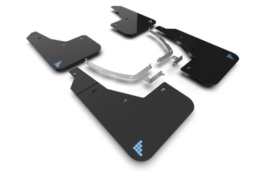 Rally Armor MF87-BAT-BLK-PBL Black Mud Flap/White Logo
