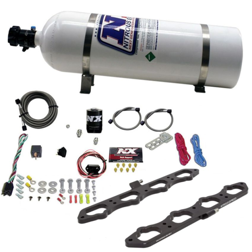 Nitrous Express 20957-15 Coyote Dry Direct Port Plate System(15LB Bottle)