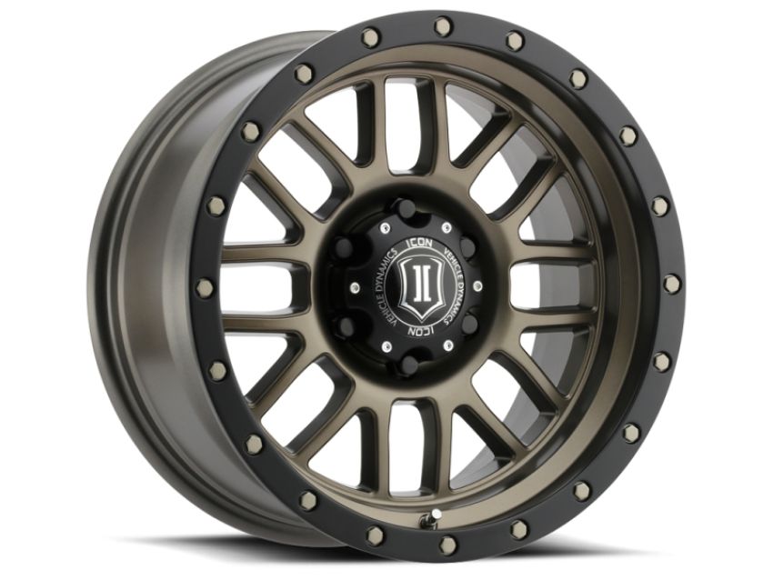 ICON 1217857347BR Alpha 17x8.5 5x5 0mm Offset 4.75in BS 71.5mm Bore Bronze Wheel