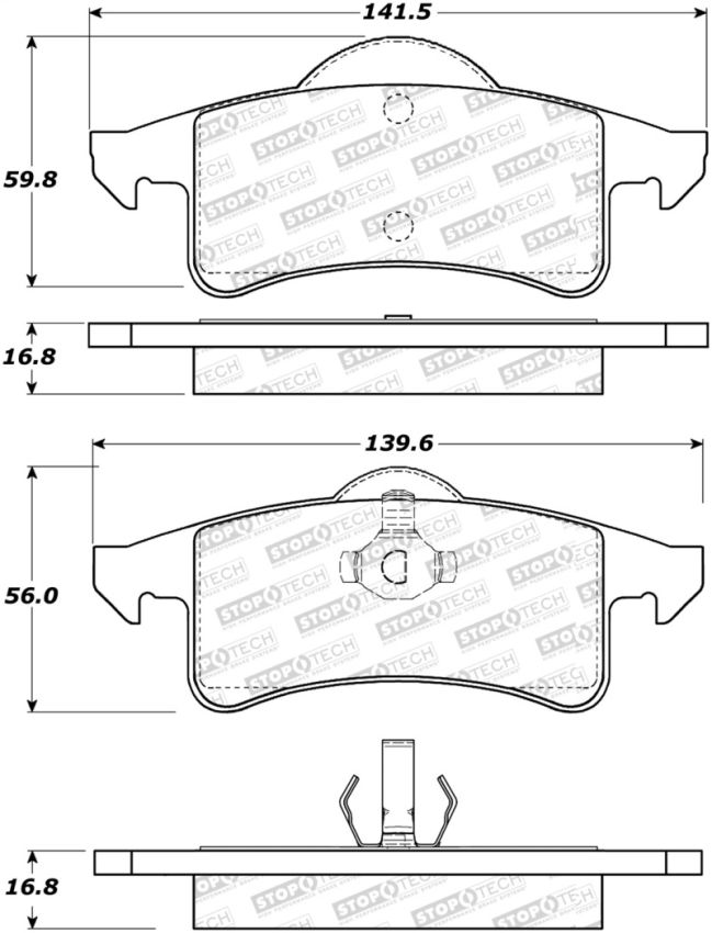 Stoptech 305.07910 Street Select Brake Pads