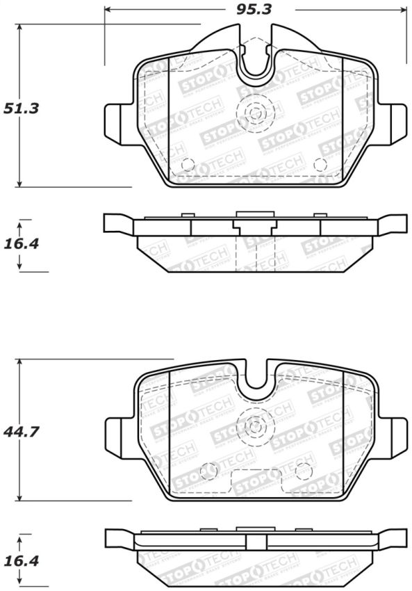 Stoptech 308.12260 Street Brake Pads