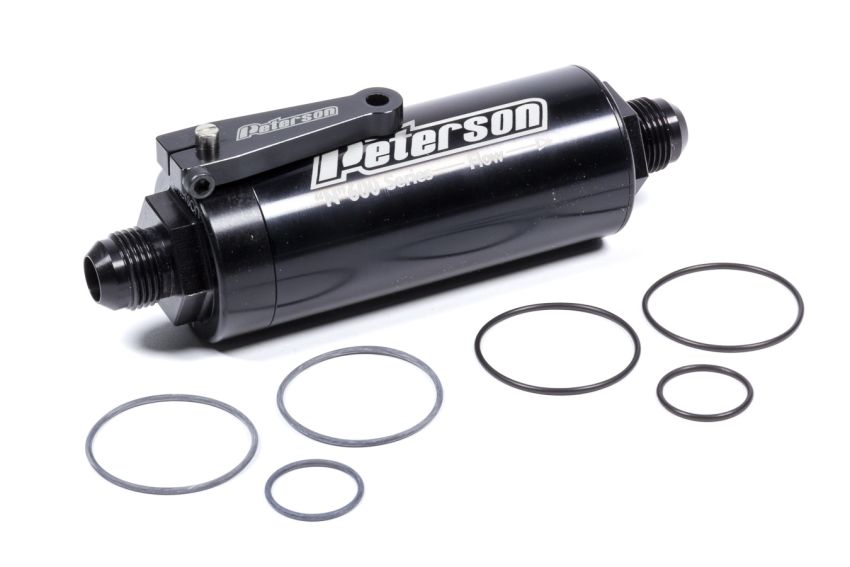 PETERSON FLUID PTR09-0626 Fuel Filter -10an 100 Micro w/Ball Valve