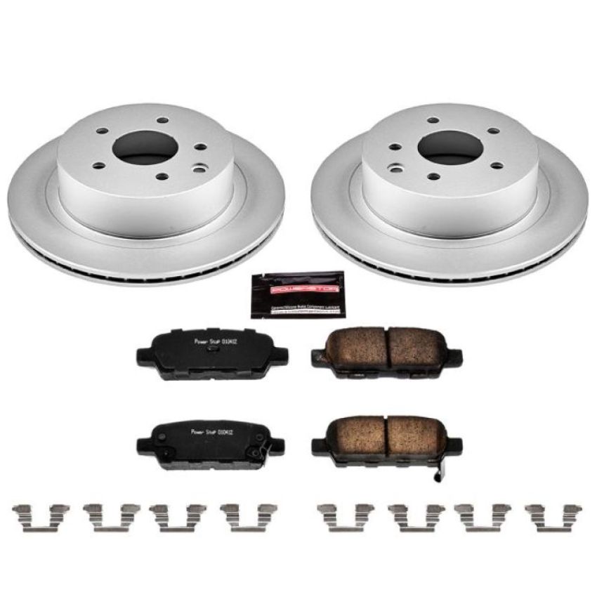PowerStop CRK103 Genuine Geomet Coated Rotor and Low-Dust Ceramic Brake Pad Kit