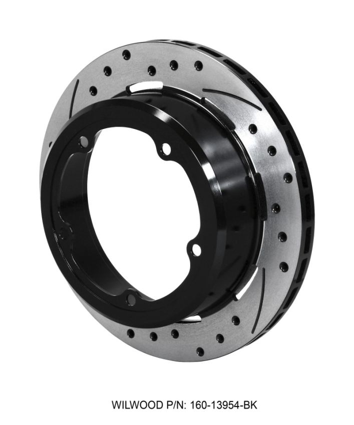 Wilwood 160-13954-BK Rotor-1.91in Offset-SRP-BLK-Drill-RH 11.00 x .810 - 5 x 5.75in Floater
