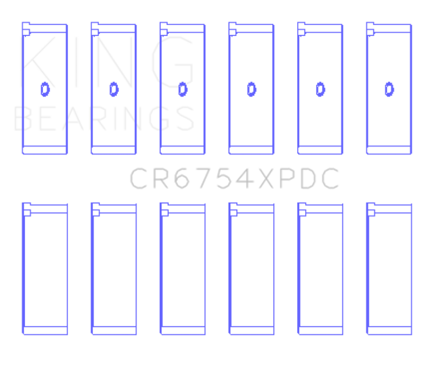 King Engine Bearings CR6754XPDC.026 Toyota 2Jzge/2Jzgte/24V 3.0L (Size +.026mm) Connecting Rod Bearing Set