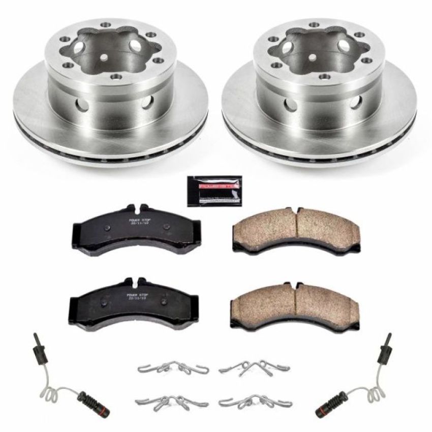 PowerStop KOE8428 OE Stock Replacement Low-Dust Ceramic Brake Pad and Rotor Kit