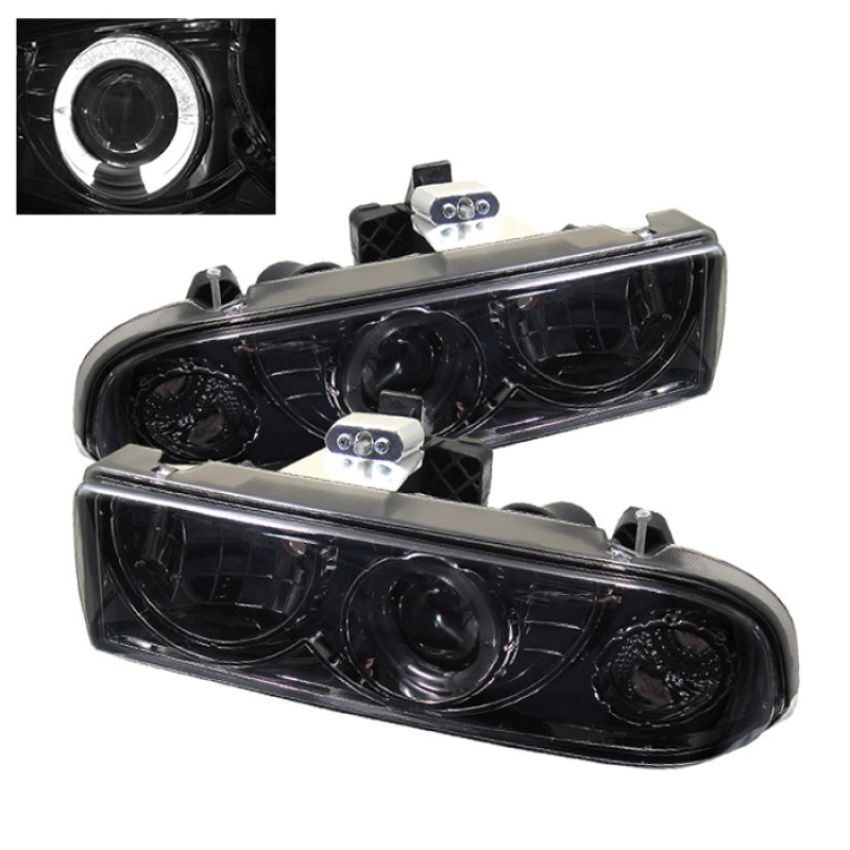 SPYDER 5009562 Projector Headlights - LED Halo - Smoke