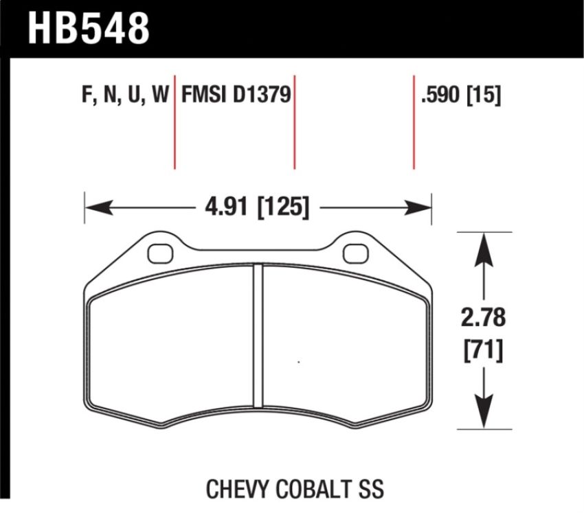 Hawk Performance HB548F.510 HPS Disc Brake Pad