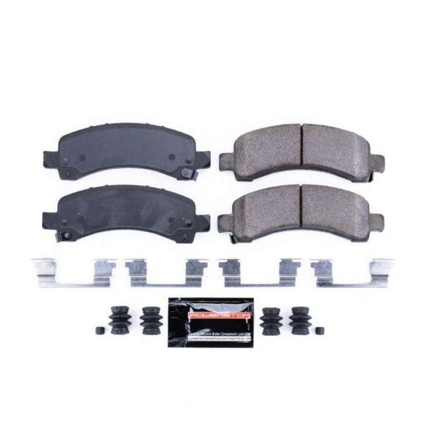 PowerStop Z23-974A PowerStop - Z23 Daily Driver Carbon-Fiber Ceramic Brake Pads with Hardware Kit