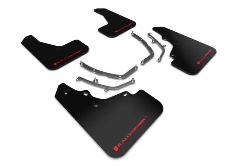 Rally Armor MF61-UR-BLK/RD Black Mud Flap/Red Logo