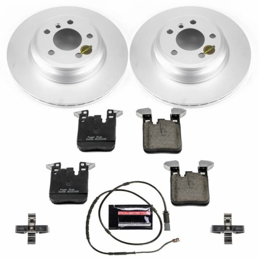 PowerStop CRK7717 Genuine Geomet Coated Rotor and Low-Dust Ceramic Brake Pad Kit