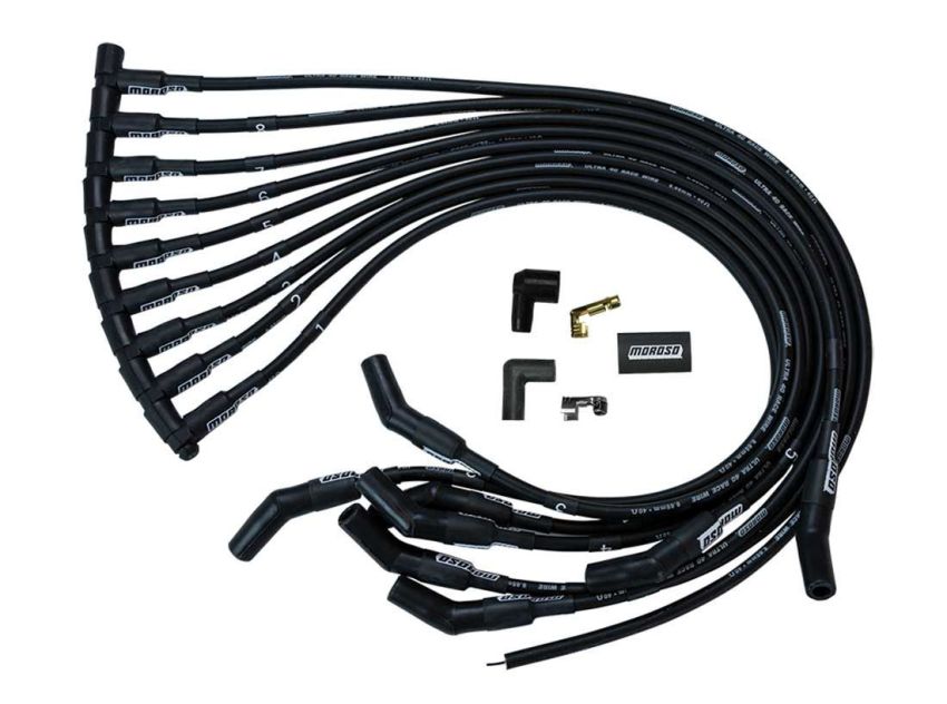 Moroso 73716 Ford 351W Ignition Wire Set - Ultra 40 - Unsleeved - HEI - Black