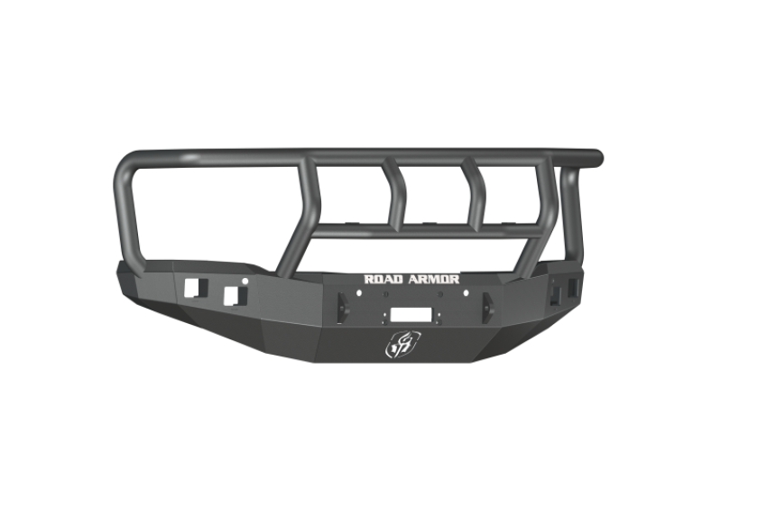 Road Armor 214R2B 14-15 GMC 1500 Stealth Front Winch Bumper w/Titan II Guard - Tex Blk