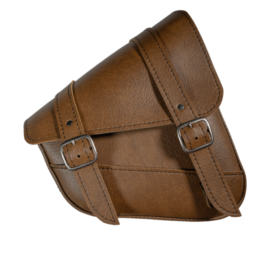 Willie & Max 59773-00 HD Sportsters,Custom Hard Tails Swingarm Bag Dual Shock(10.5inLx11.5inWx 4.5in H)-Brown