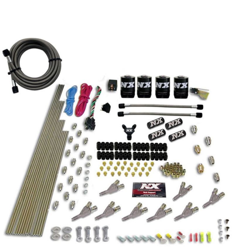 Nitrous Express 80018-00 STD NOZZLE SYSTEM (200-500HP) GAS W/ DIST. BLOCK & 4 SOLENOIDS LESS BOTTLE