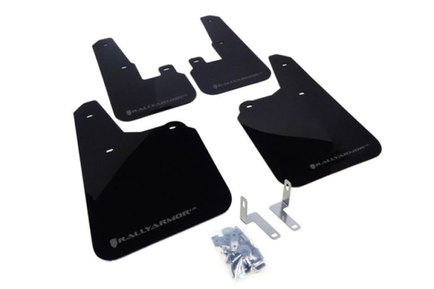 Rally Armor MF16-UR-BLK/GRY Black Mud Flap/Grey Logo