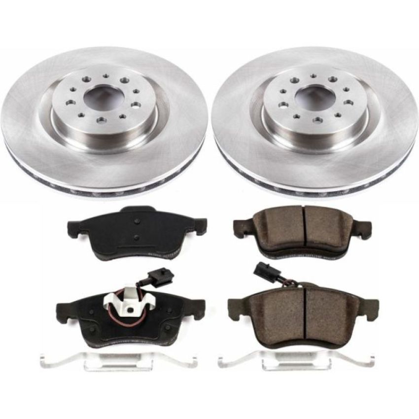 PowerStop KOE7302 OE Stock Replacement Low-Dust Ceramic Brake Pad and Rotor Kit
