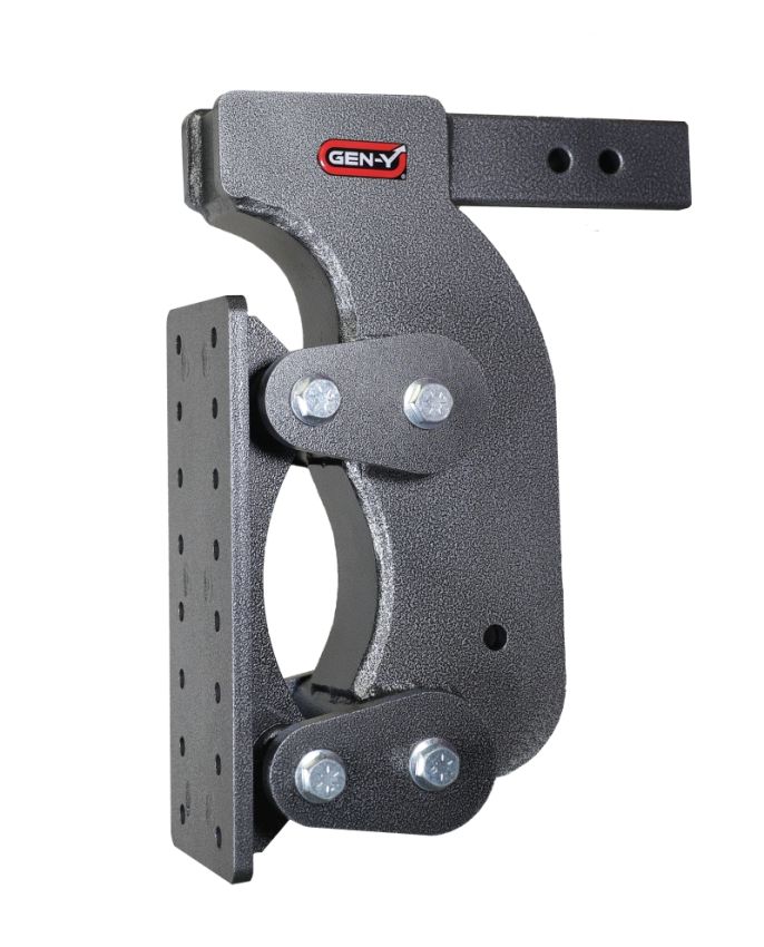 GEN-Y Hitch GH-1501 Gen-Y The Boss Torsion-Flex Pintle Plate 2.5in Shank 15in Drop 21K Hitch w/GH-0100 Stabilizer Kit