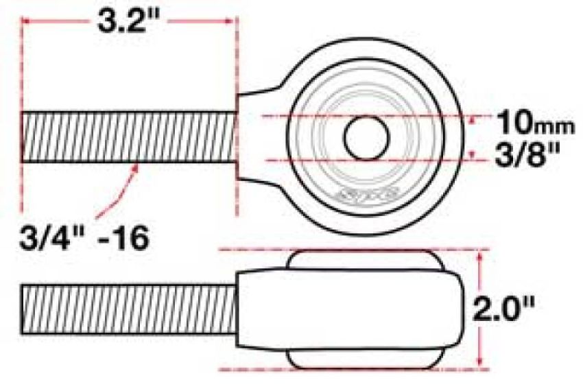 SPECIALTY PRODUCTS COMPANY 15730 XAXIS ROD END BALL JOINT