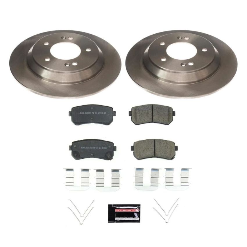 PowerStop KOE8307 OE Stock Replacement Low-Dust Ceramic Brake Pad and Rotor Kit
