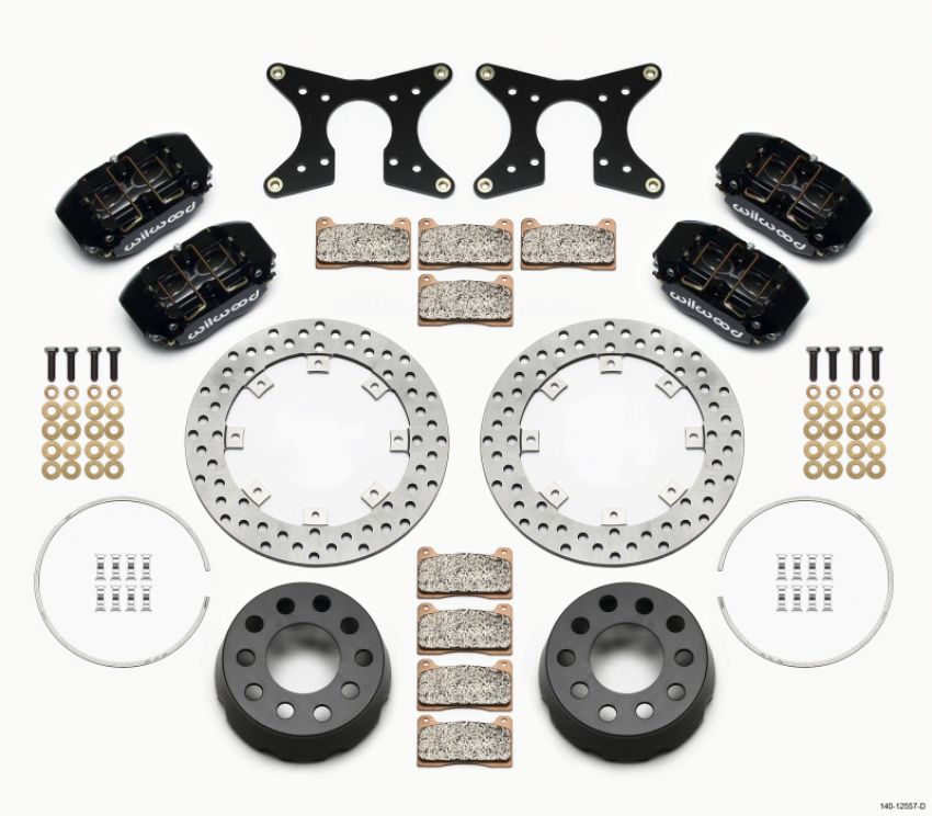Wilwood 140-12557-D Dynapro Lug Mount Dual Rear Dynamic Kit SA Drilled M-W/Lamb Ends .690in Studs