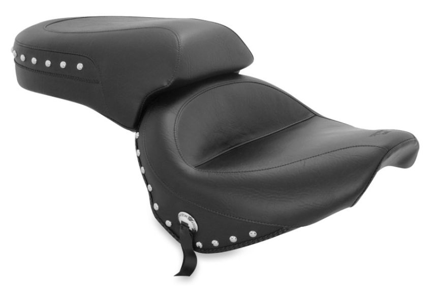 Mustang Motorcycle 75266 Mustang 98-16 Yamaha V-Star 650 Custom, 98-10 V-Star 650 Cl Touring 1PC Seat w/Studs - Black